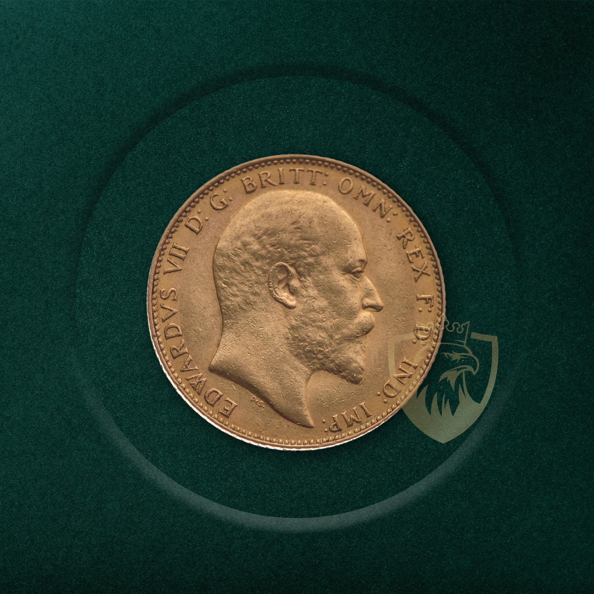 3.99 гр. – 1/2 Златен Суверен – Крал Едуард VII (1902–1910)