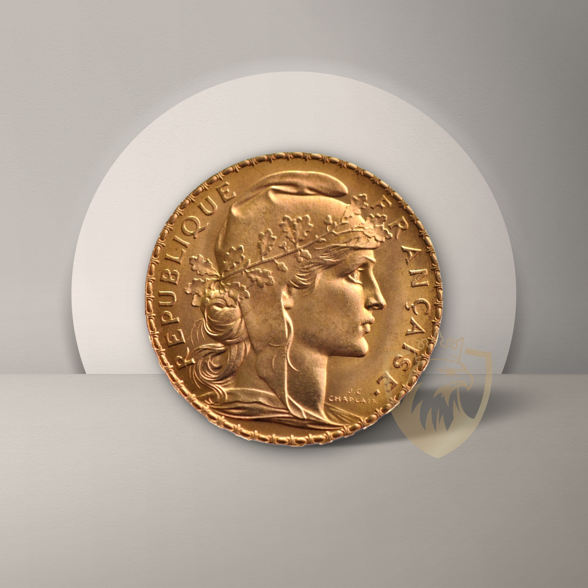 6.45 гр. – Златна Монета 20 Френски Франка – „Мариана и Петелът“ (1898–1914)