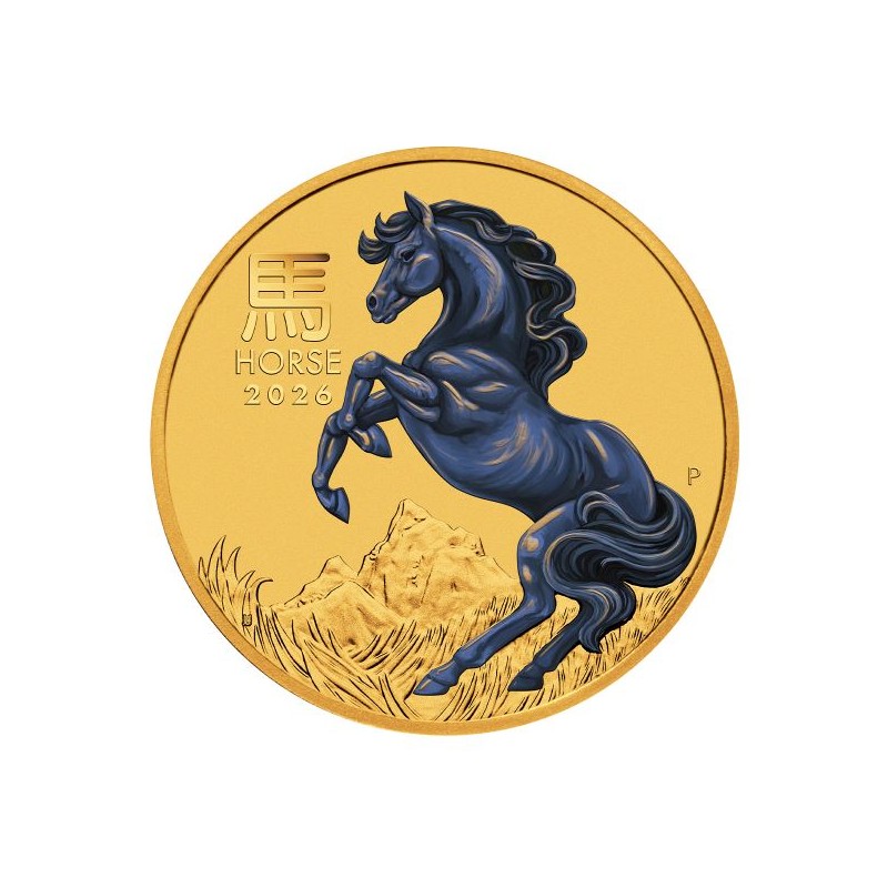31.1 гр. (1 oz) – Златна Монета Австралийски Лунар III: Година на Коня 2026 - Цветно издание