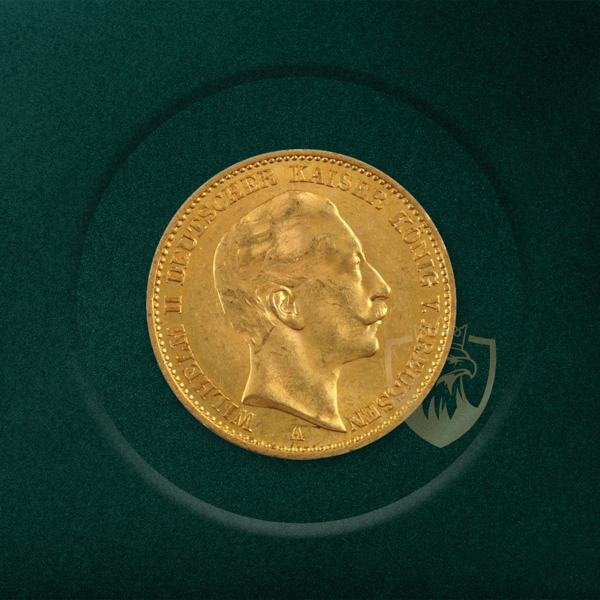 20 Златни Марки „Вилхелм II Пруски“ (Wilhelm II of Prussia) – Германска Империя (1888)