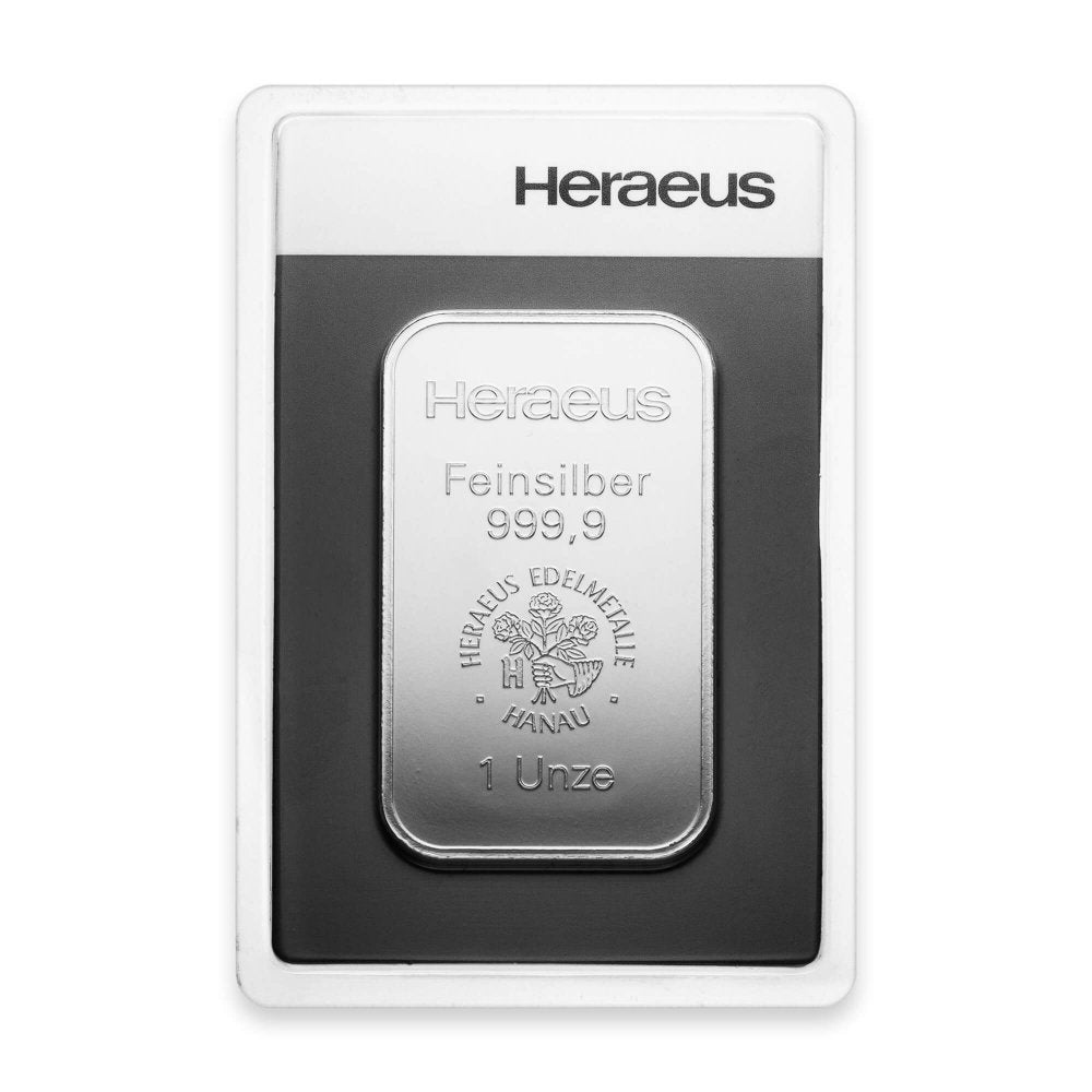 31.10 гр. – Сребърно кюлче – Heraeus