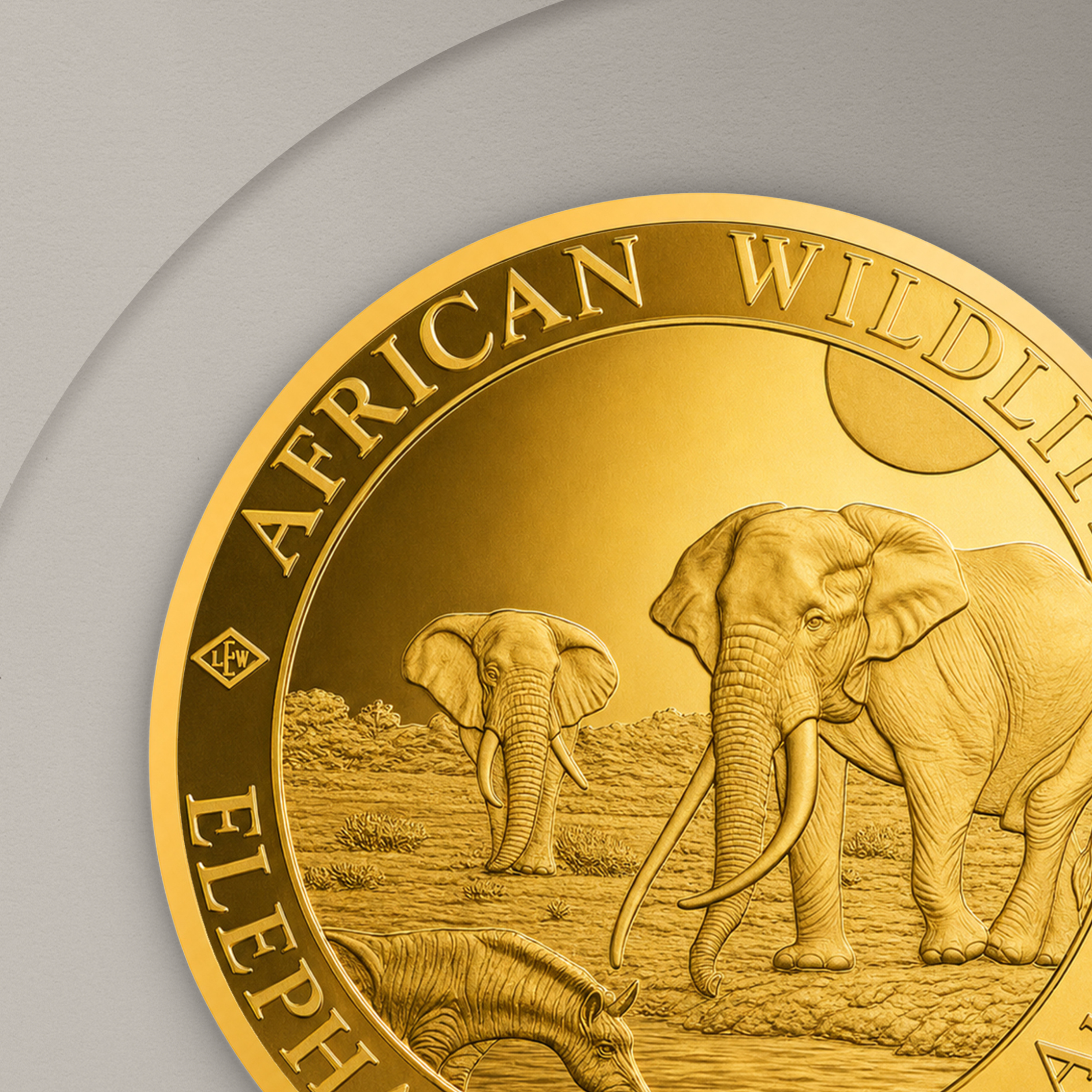 15.55 гр. (1/2 oz) – Златна Монета Сомалийски слон (Somalia Elephant) 2026