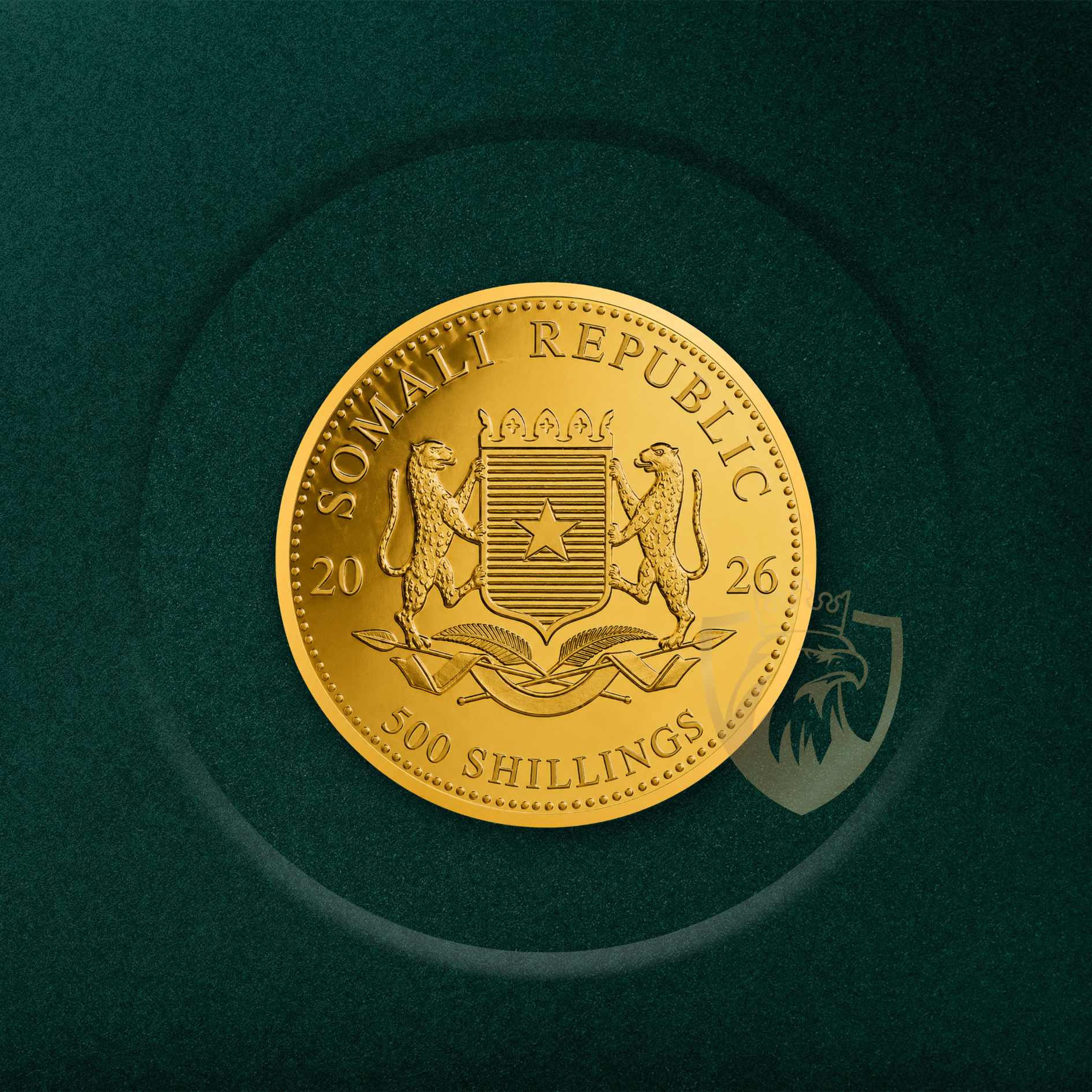 15.55 гр. (1/2 oz) – Златна Монета Сомалийски слон (Somalia Elephant) 2026