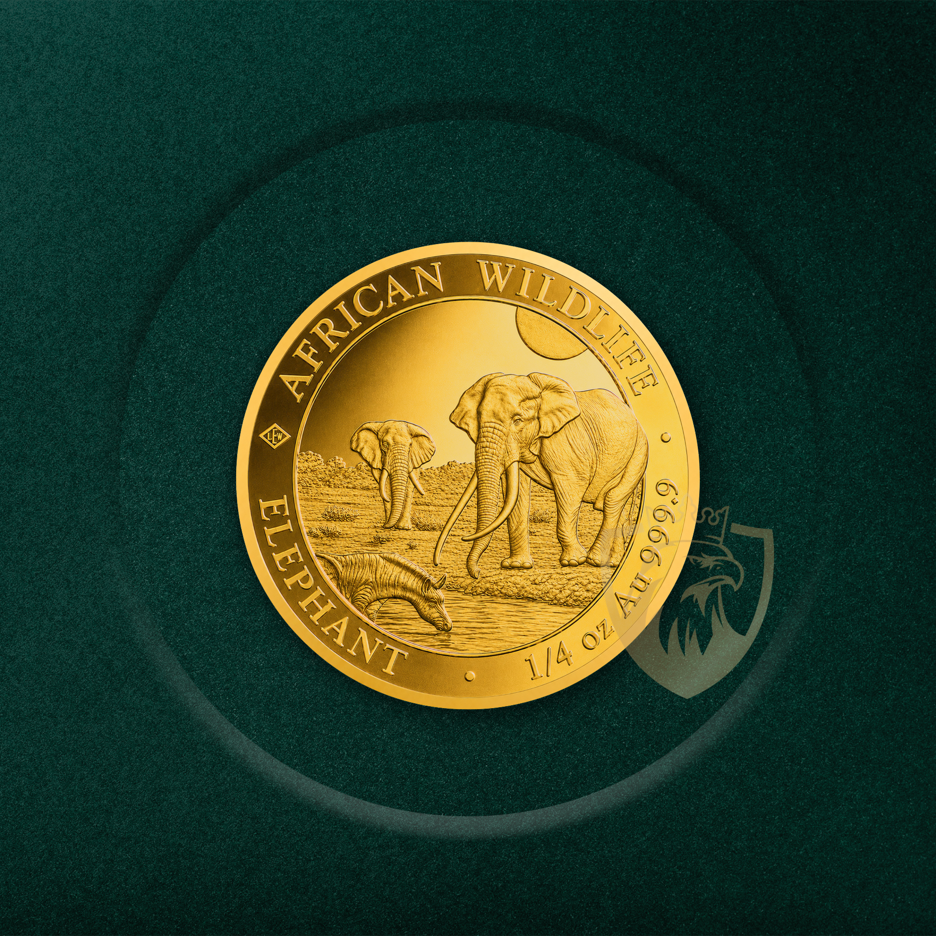 7.78 гр. (1/4 oz) – Златна Монета Сомалийски слон (Somalia Elephant) 2026