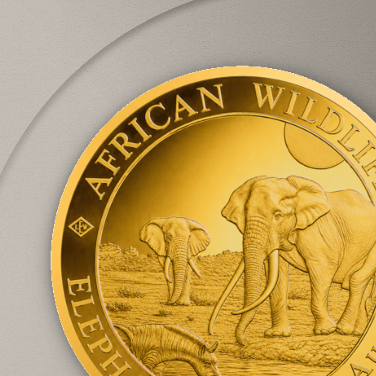 31.1 гр. (1 oz) – Златна Монета Сомалийски слон (Somalia Elephant) 2026