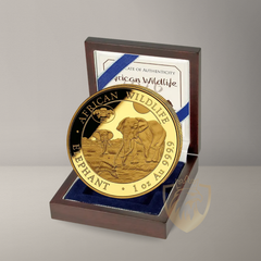 31.1 гр. (1 oz) – Златна Монета Сомалийски слон (Somalia Elephant) 2026 WMF Berlin Специално Издание